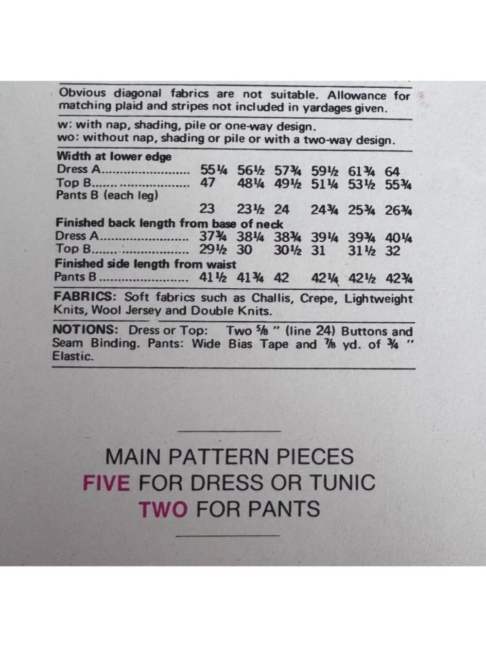 Vogue Sewing Pattern 1168 Stan Herman Dress Pants 10  American Designer UC Easy